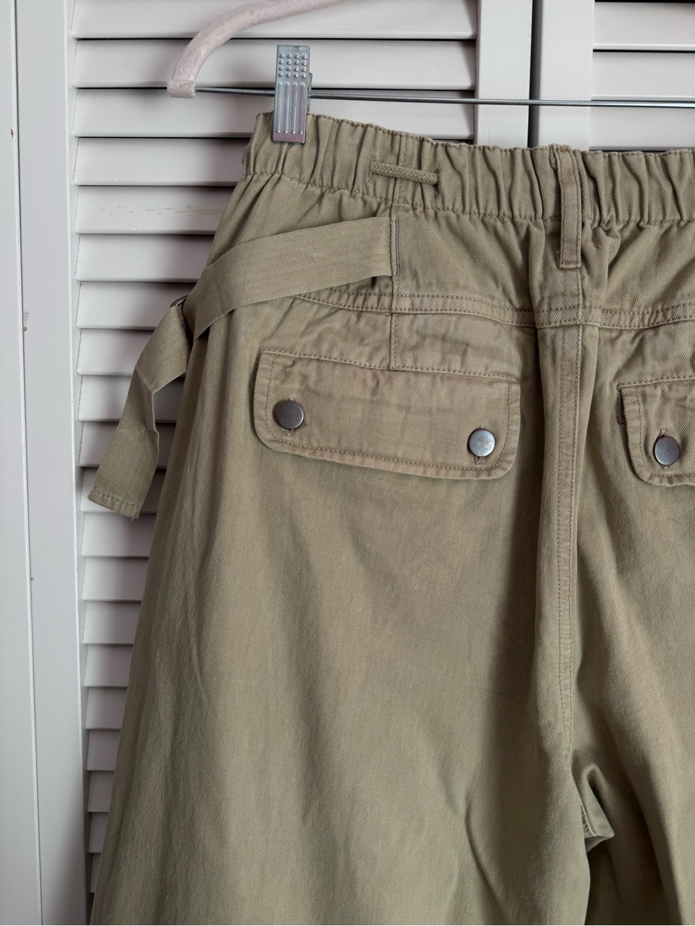 Free People Julien Wide Leg Chino Pants Trouser Chinchilla Streetwear Medium NWT - Picture 9 of 12